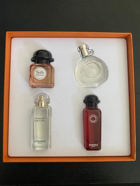 hermes mini replica coffret set|Hermes mini perfume set.